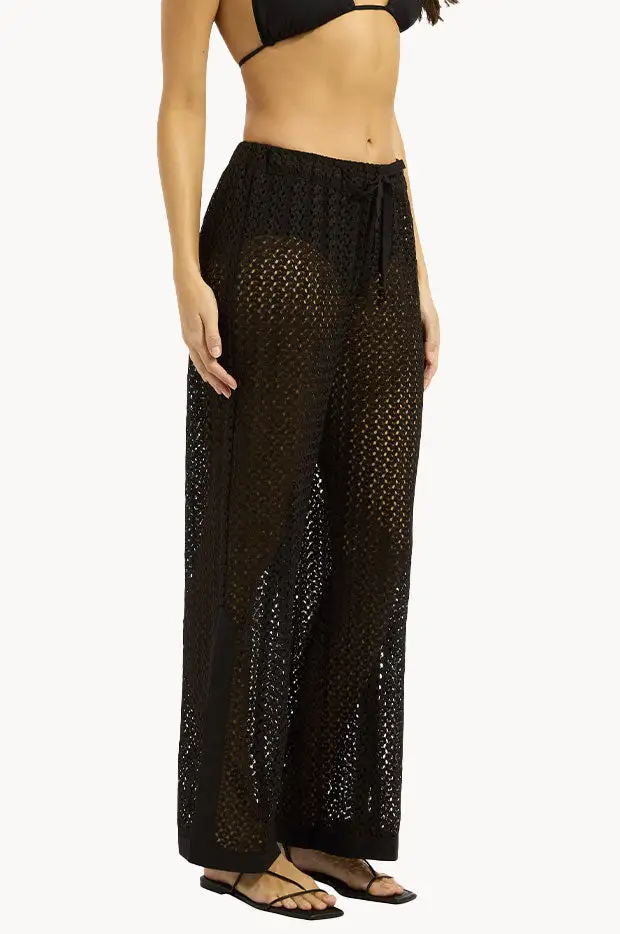 Woven Side Split Pants