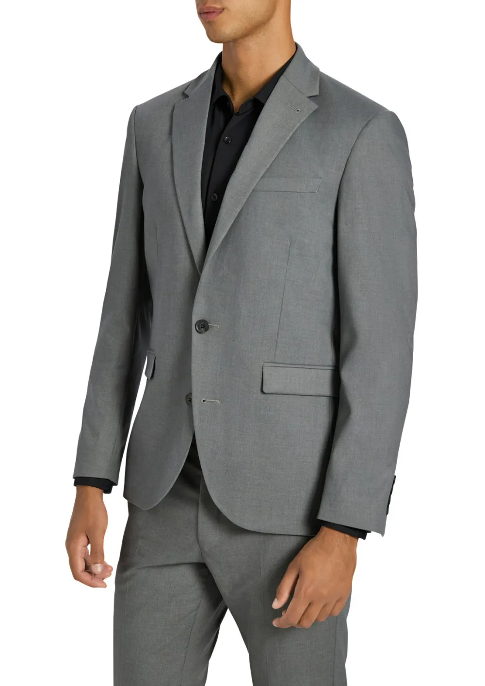 Men's Basic Temperament Navy Blue Suit