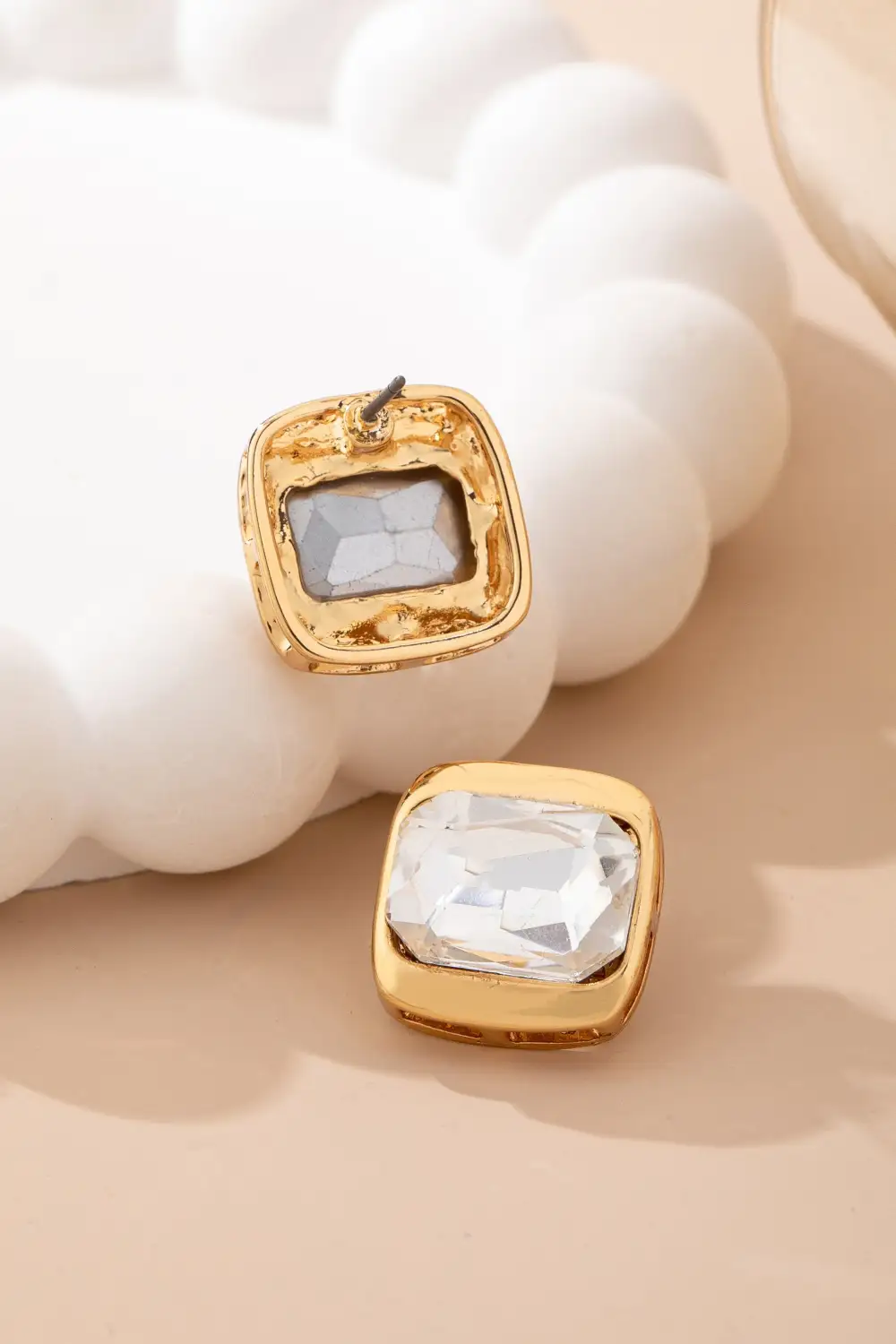 Crystal Cushion Cut Stud arrings