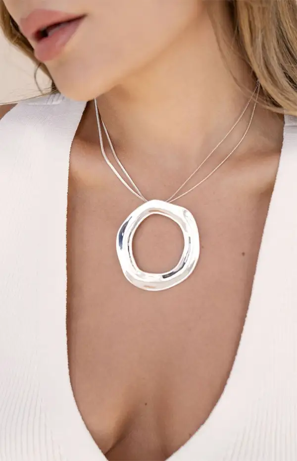 Ettika Open Circle Statement Necklace