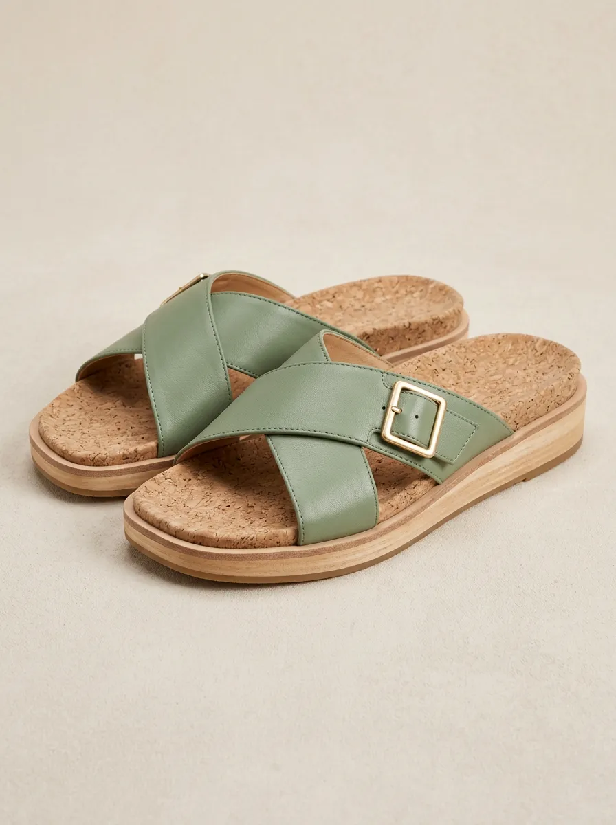 Everyday S Crisscross Buckle Cork Footbed Sandals