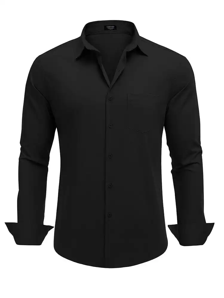 Ribbed Collar Casual Knit Polo Shirt