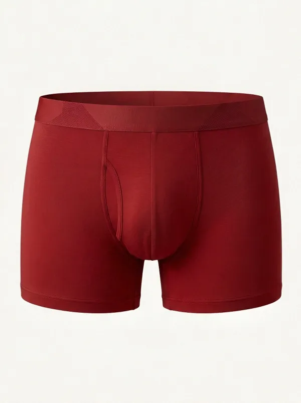 Men's Solid Charcoal Grey Minimalist Printed Boxer Briefs