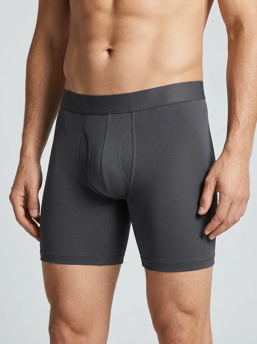 Men's Charcoal Grey Tonal Waistband Boxer Briefs