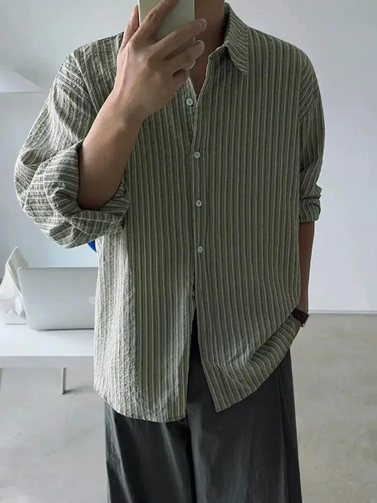 Textured Striped Shirt
