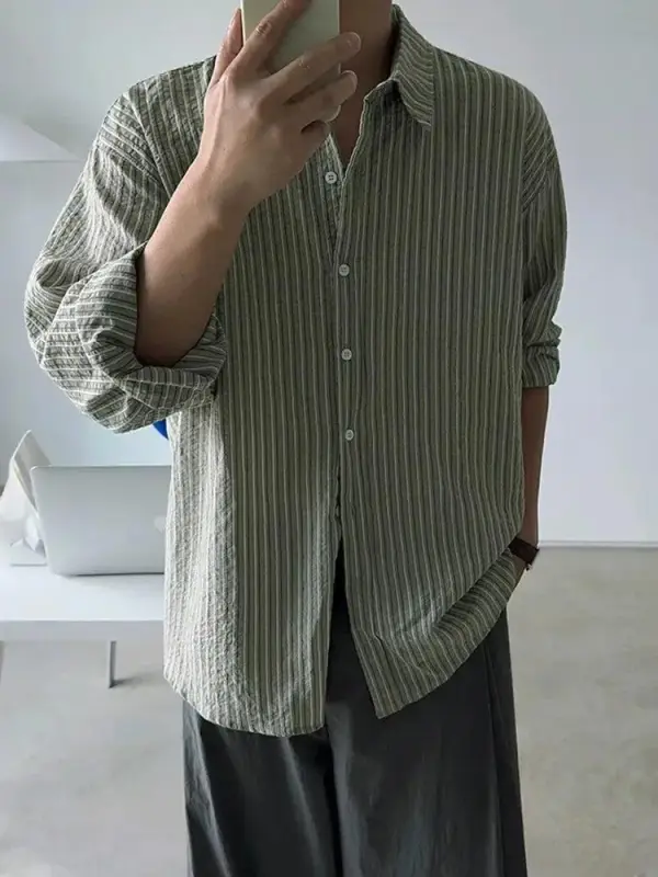 Textured Striped Shirt