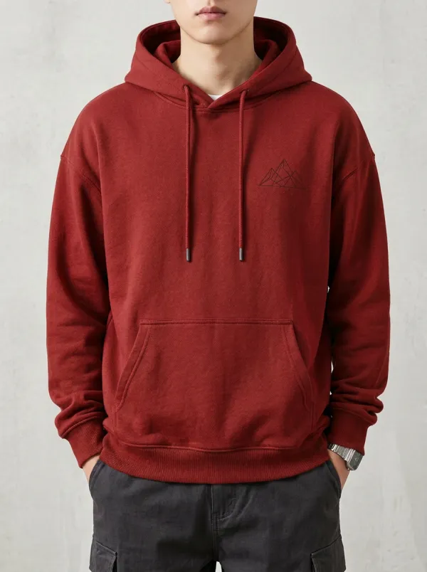Casual Mountain Graphic Outdoor-Inspired Hiking-Inspired Modern Look Men's Hoodie