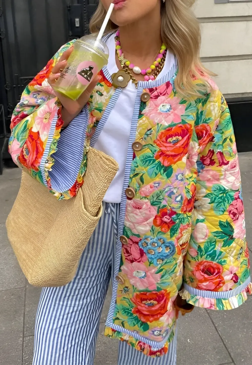 Floral Cozy Textured Jacket