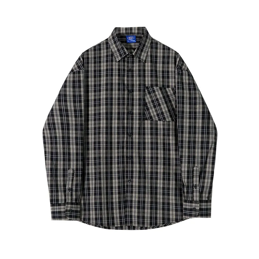 Casual Plaid Buttoned Shirt