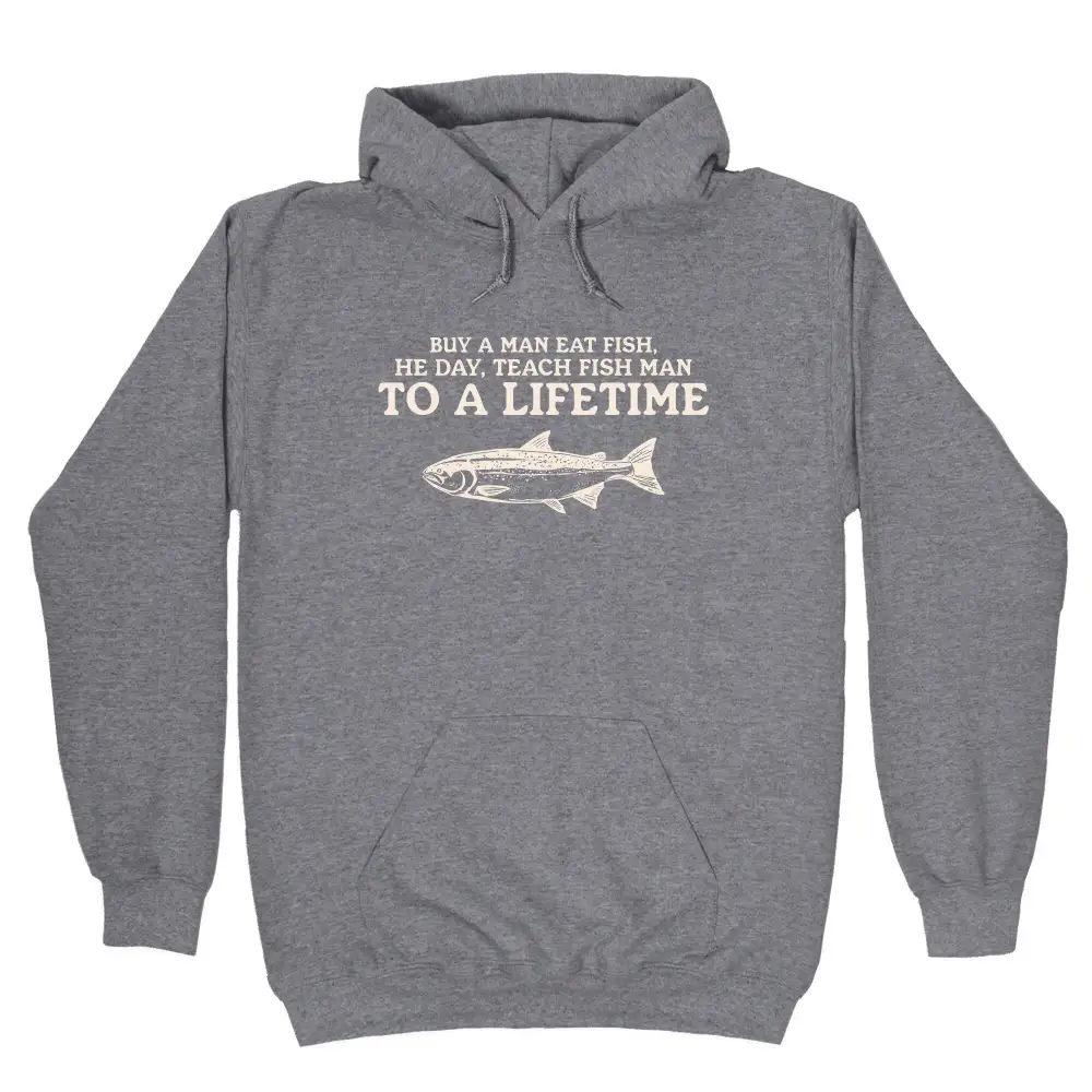 Illustrated Fish Pullover Hoodie