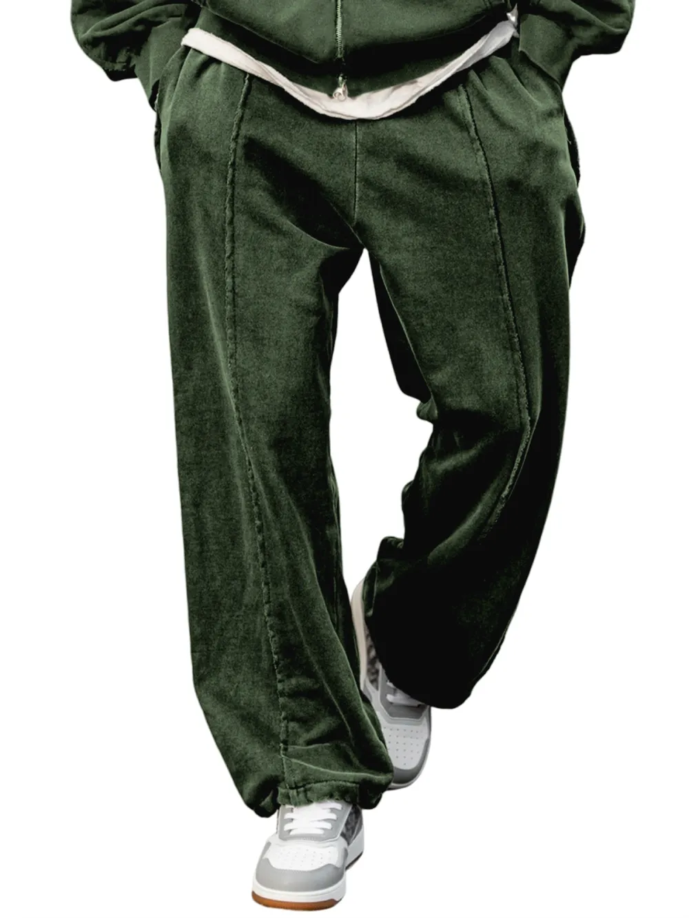 Garment Washed Relaxed Trousers