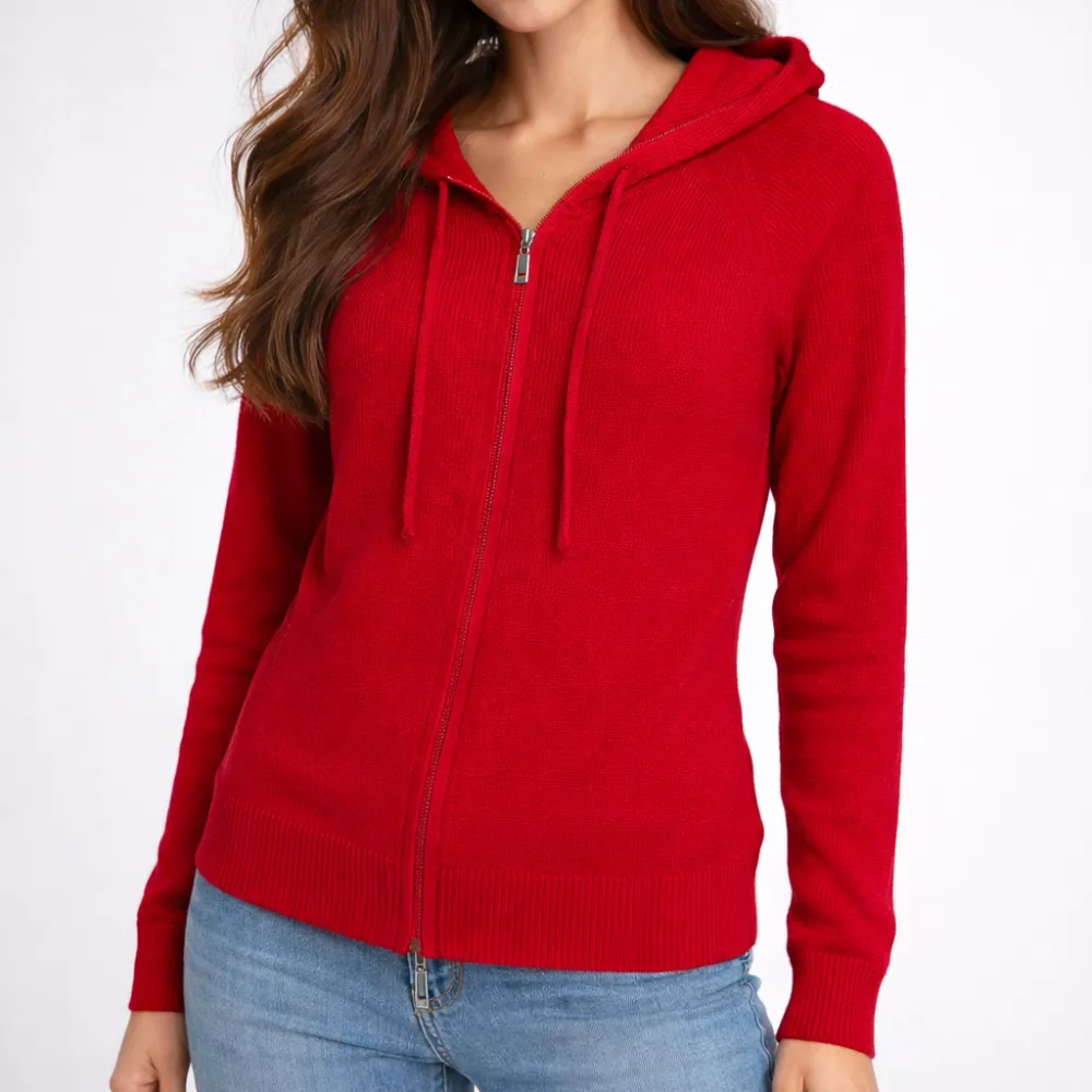 Minimal Cashmere Zip Hoodie