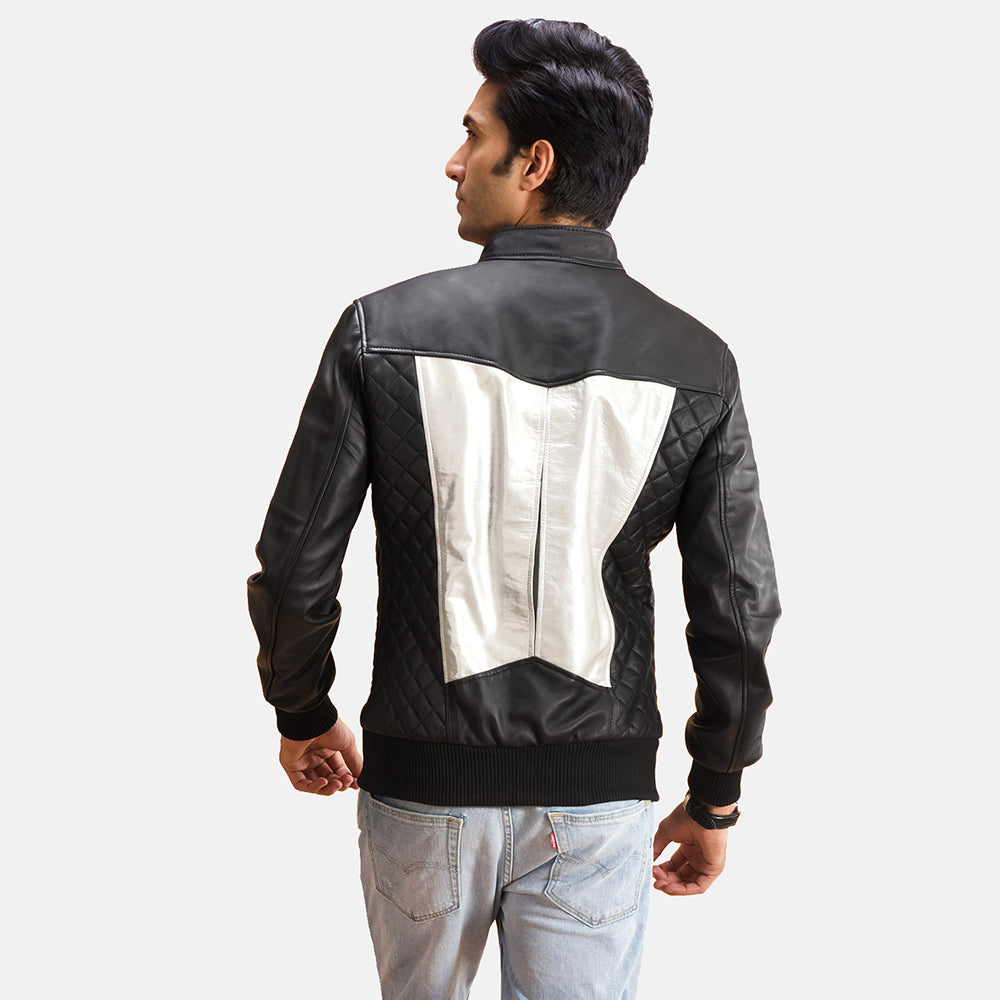 Men's Classic Modern Bomber Leather Jacket