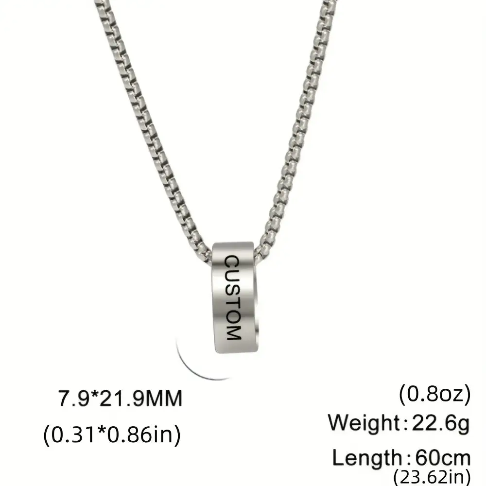 Stainless Steel Pendant Men's Ring