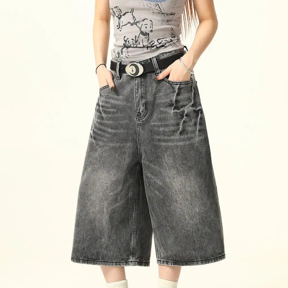 Streetwear Distressed Denim Shorts