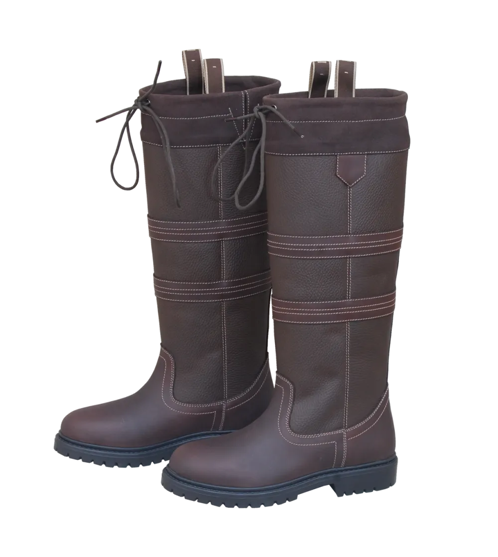 Pull-On Double Stitch Tall Riding Boots