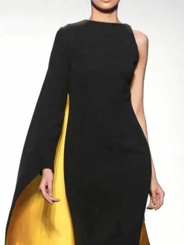 Irregularity Neck Maxi Dress
