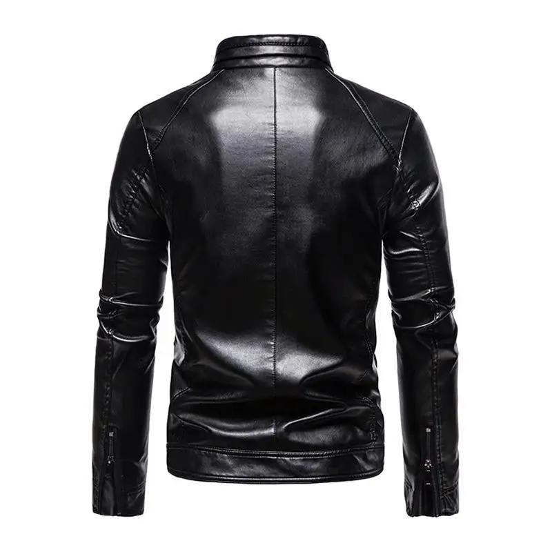 Rugged Pocket Leather Jacket