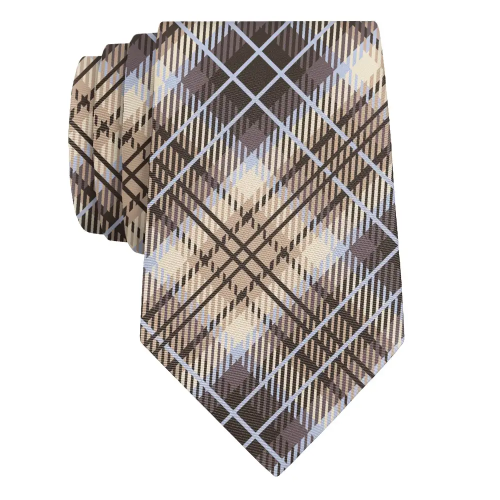 Refined Plaid Texture Necktie