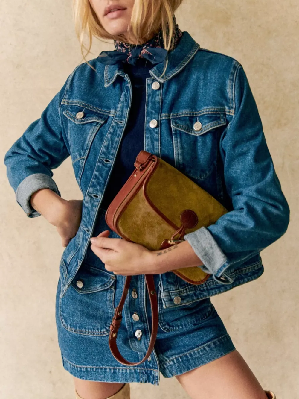 Classic Denim Cropped Jacket