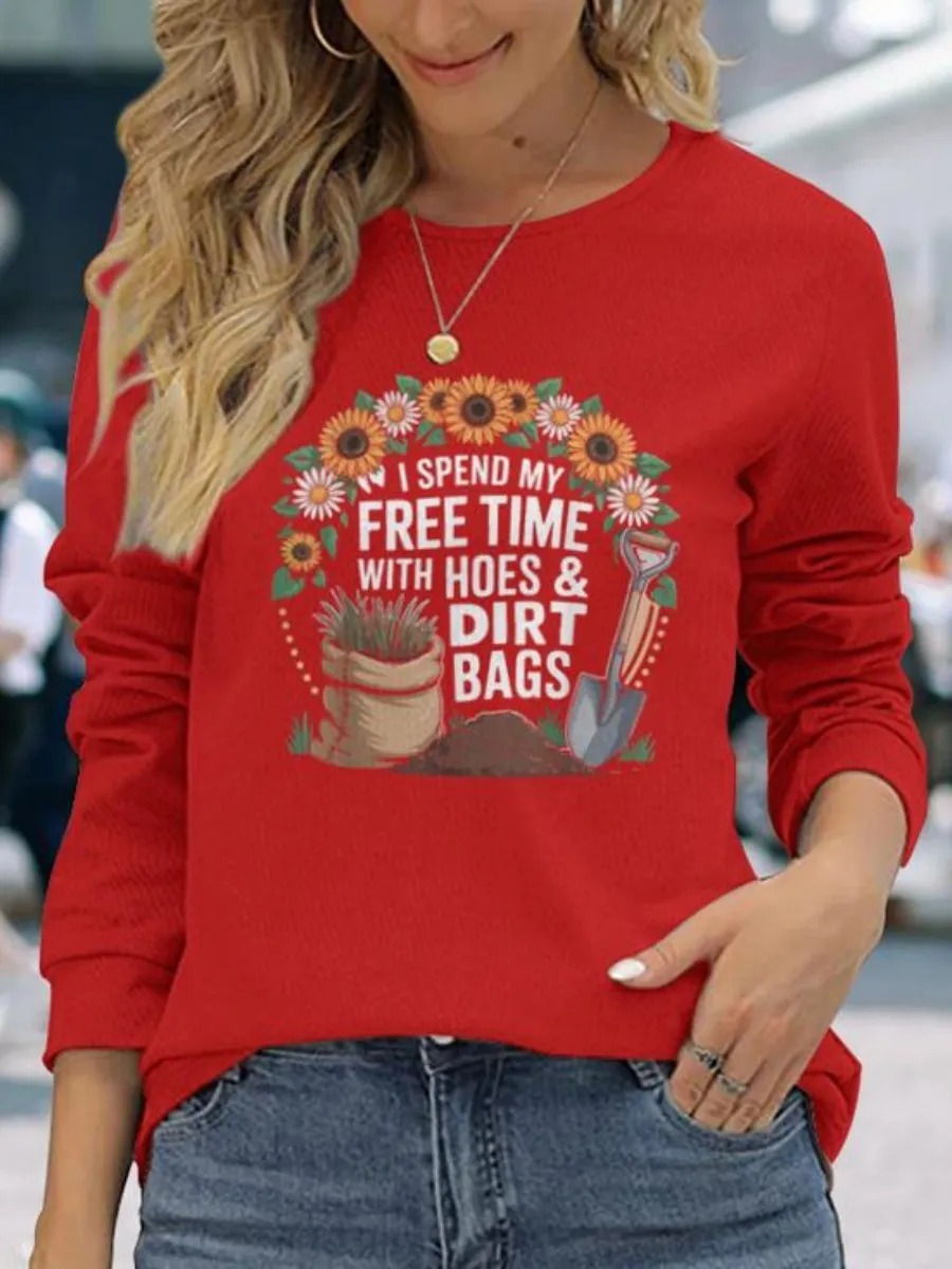 Casual Gardening Printed T-Shirt