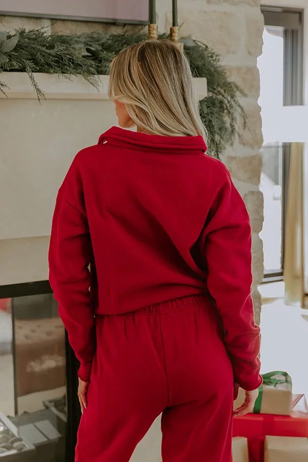 Sweatshirt In Crimson