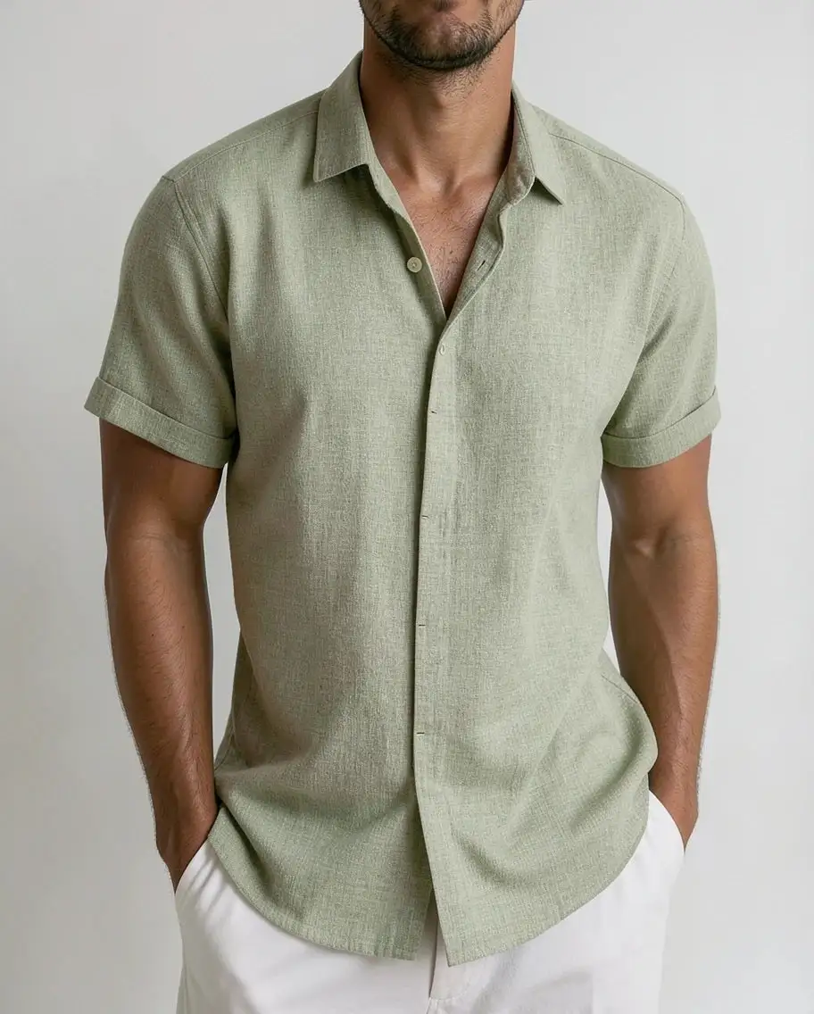 Linen Short Sleeve Casual Shirt