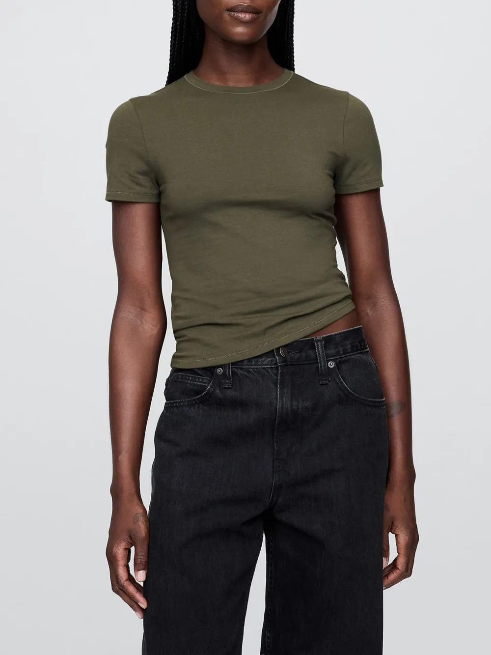 Round Neck Short Sleeved T-Shirt