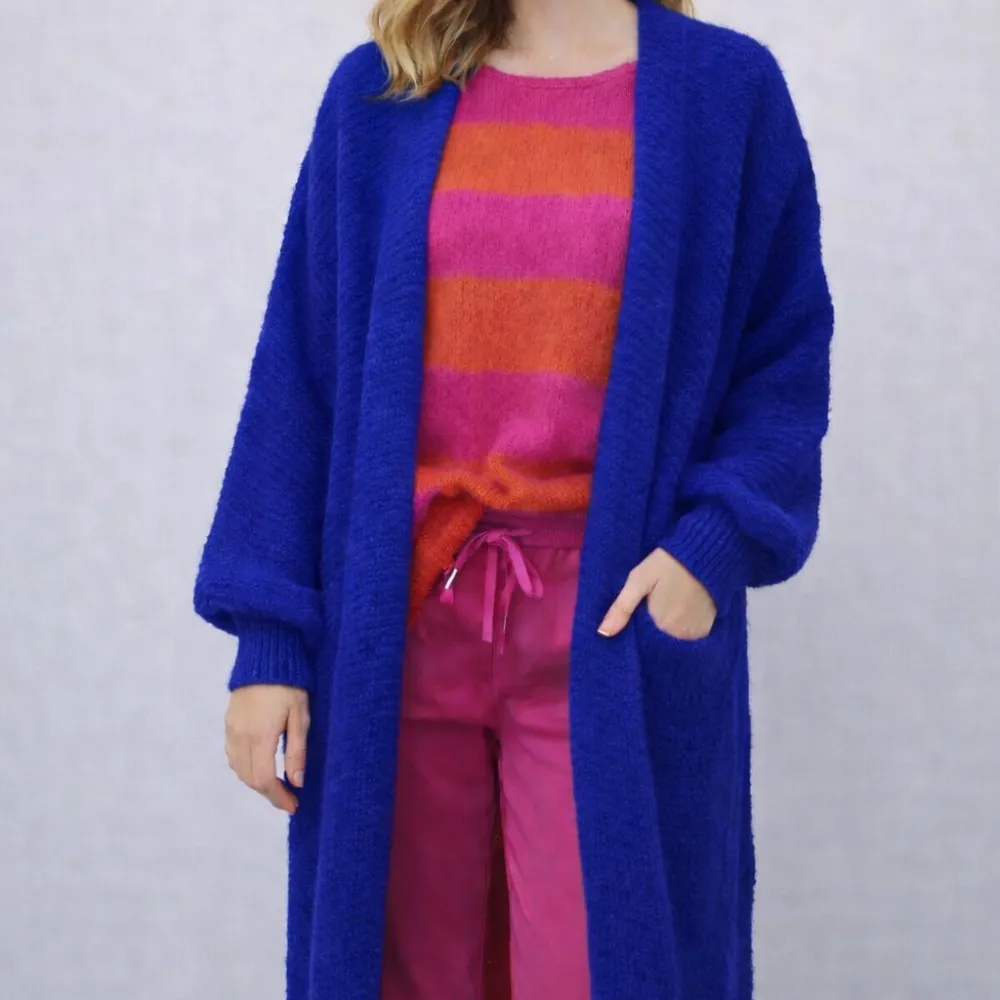 Warm Layer Wool Cotton Oversized Longline Cardigan