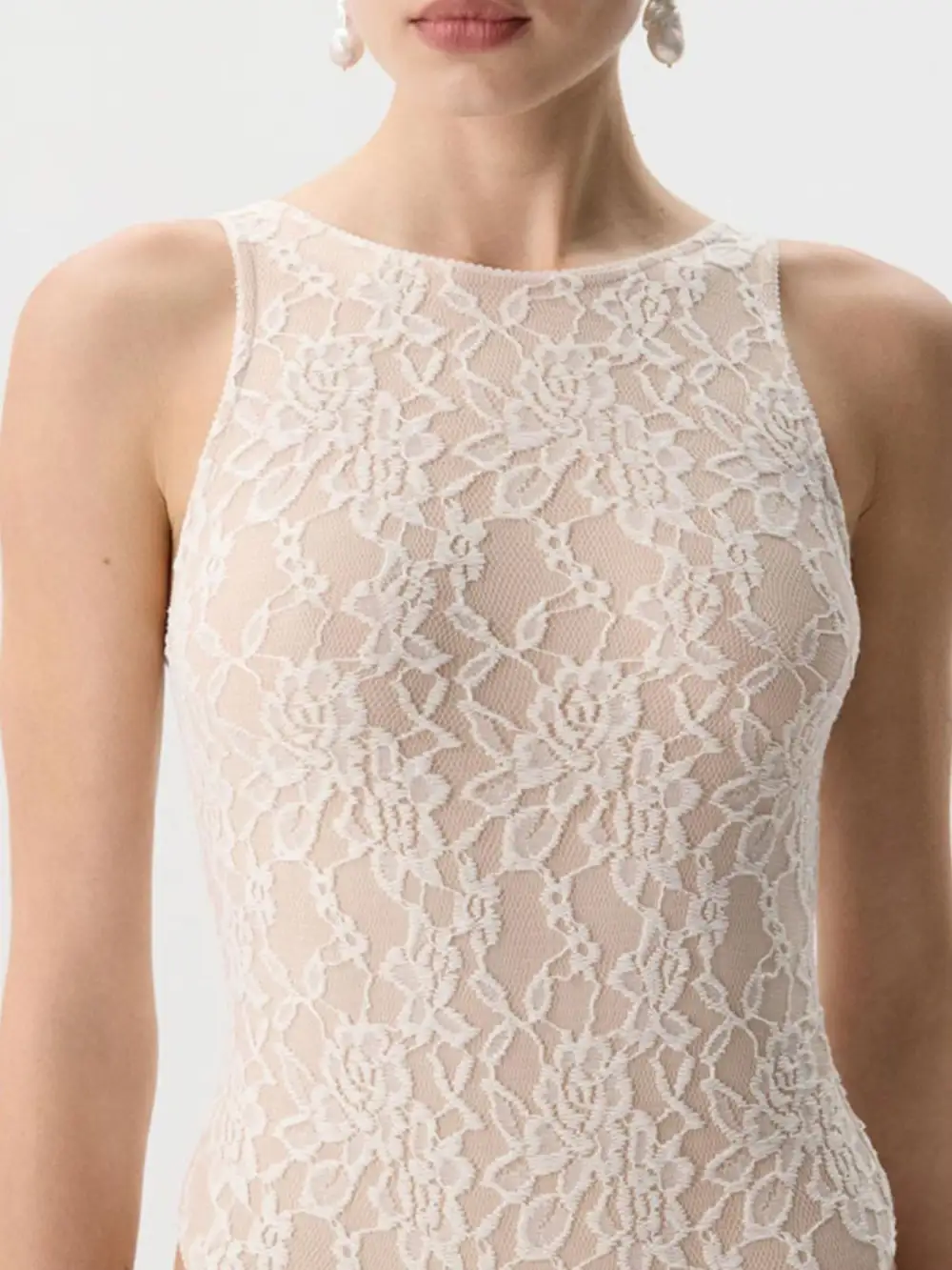 Lace Round Neck Tank