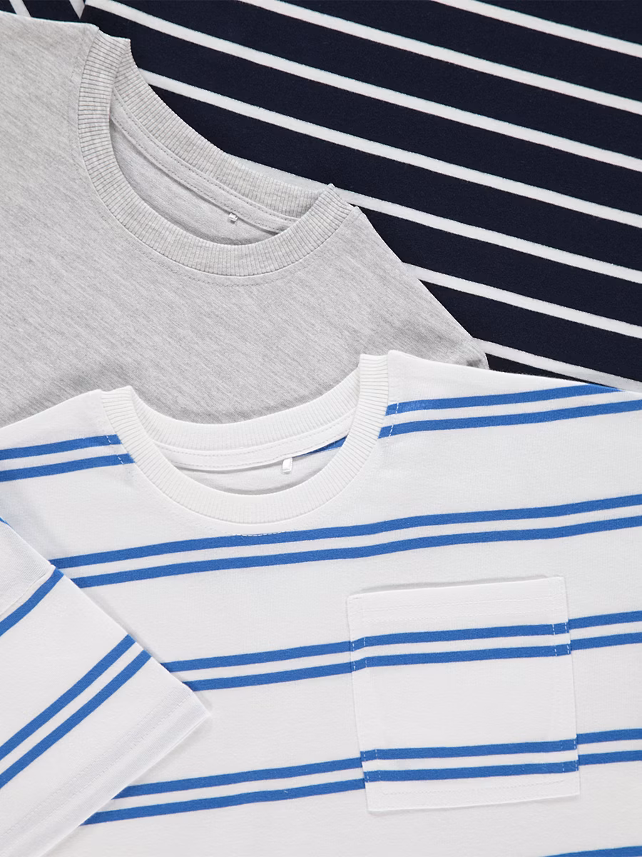 Breton Striped Short Sleeve T-shirts 3 Pack detail 1