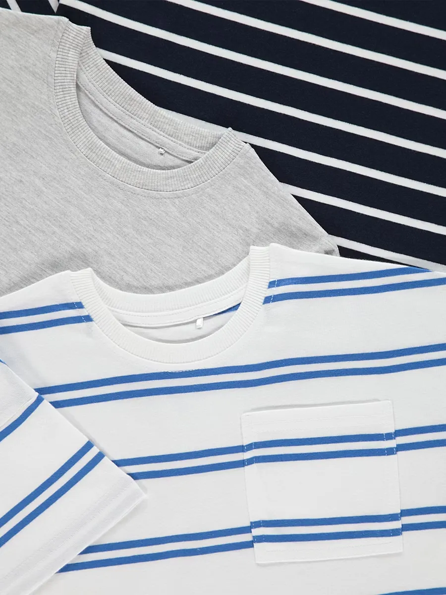 Breton Striped Short Sleeve T-shirts 3 Pack