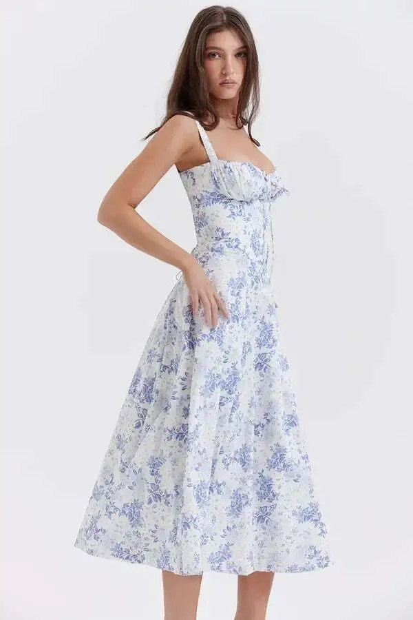 6- pack Comfortable Beauty-No underwire-Print Bustier Sundress