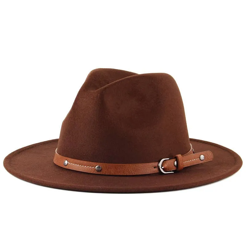 Casual Wool Wide Brim Hat