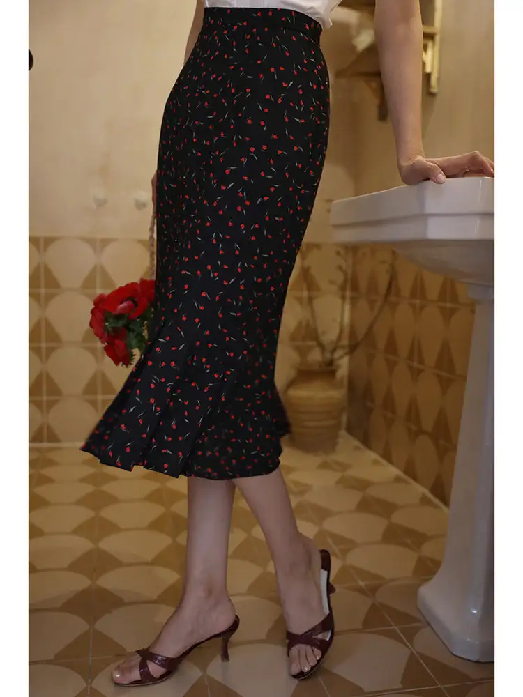 Chic Carry Everyday Casual Floral Skirt
