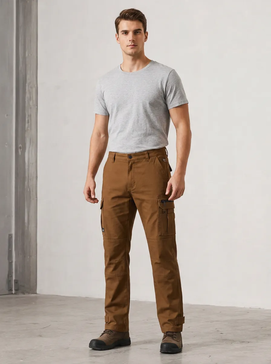 Men's Brown Utility Cargo Pants