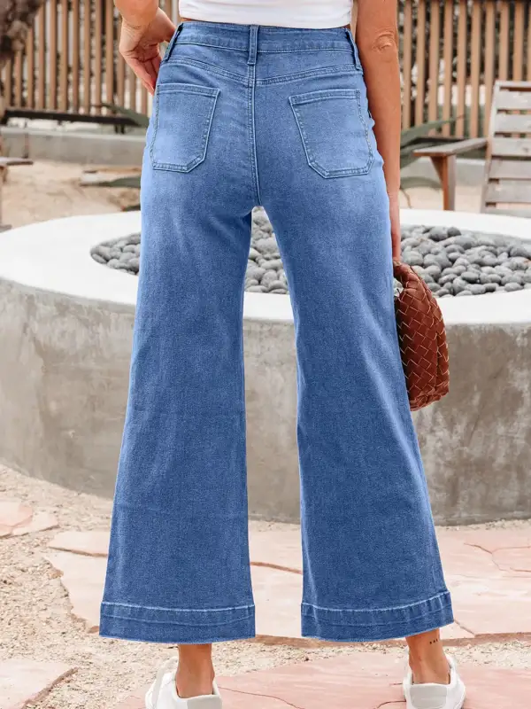 Flap Pocket Easy Layer Denim Jeans