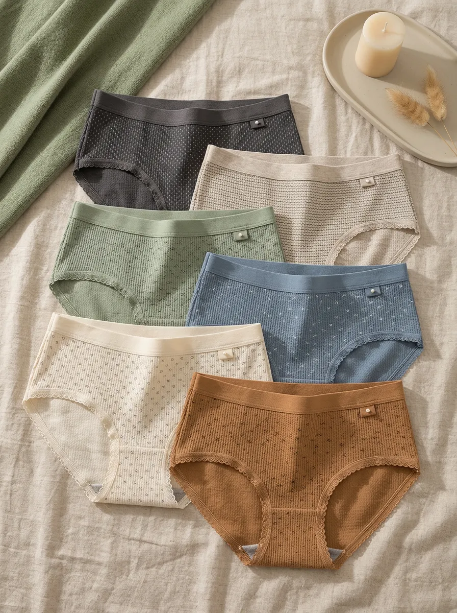 Women's Textured Mid-Rise Briefs Set