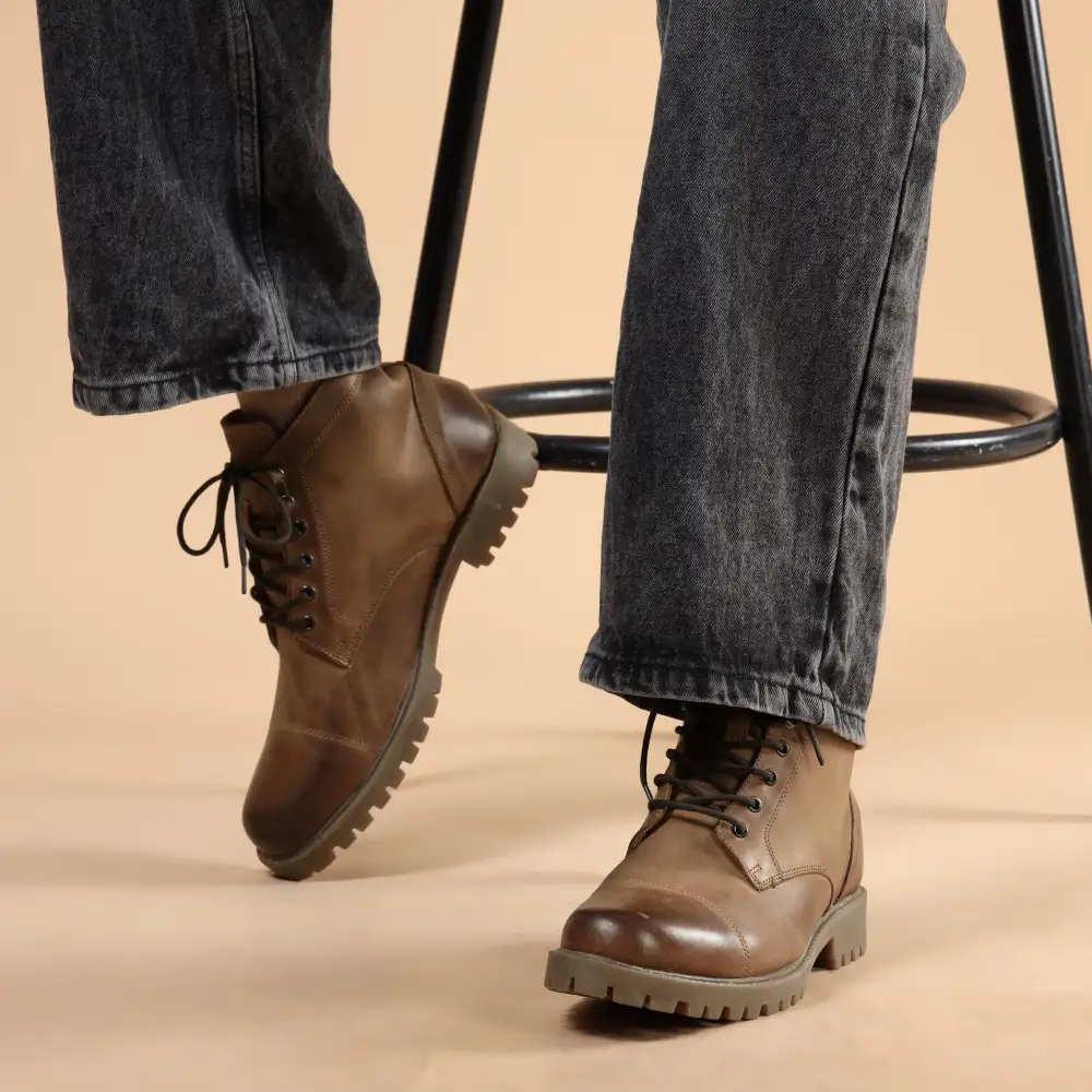 Men's Cap Toe Leather Everyday Boots
