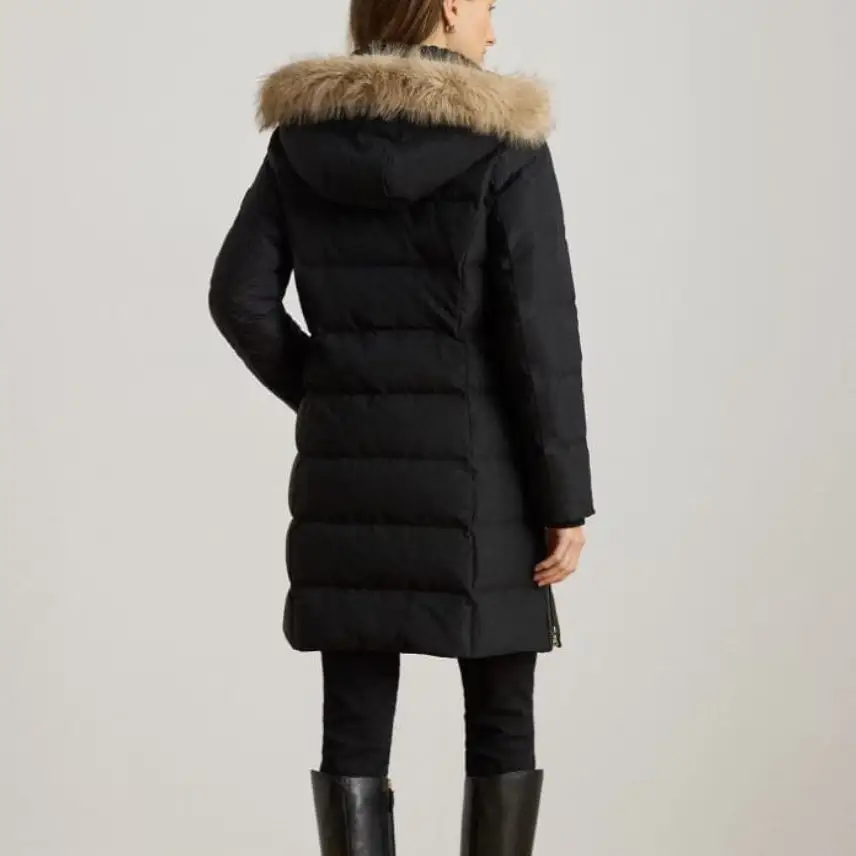 Classic Down Faux-Fur Hooded Women's Coat