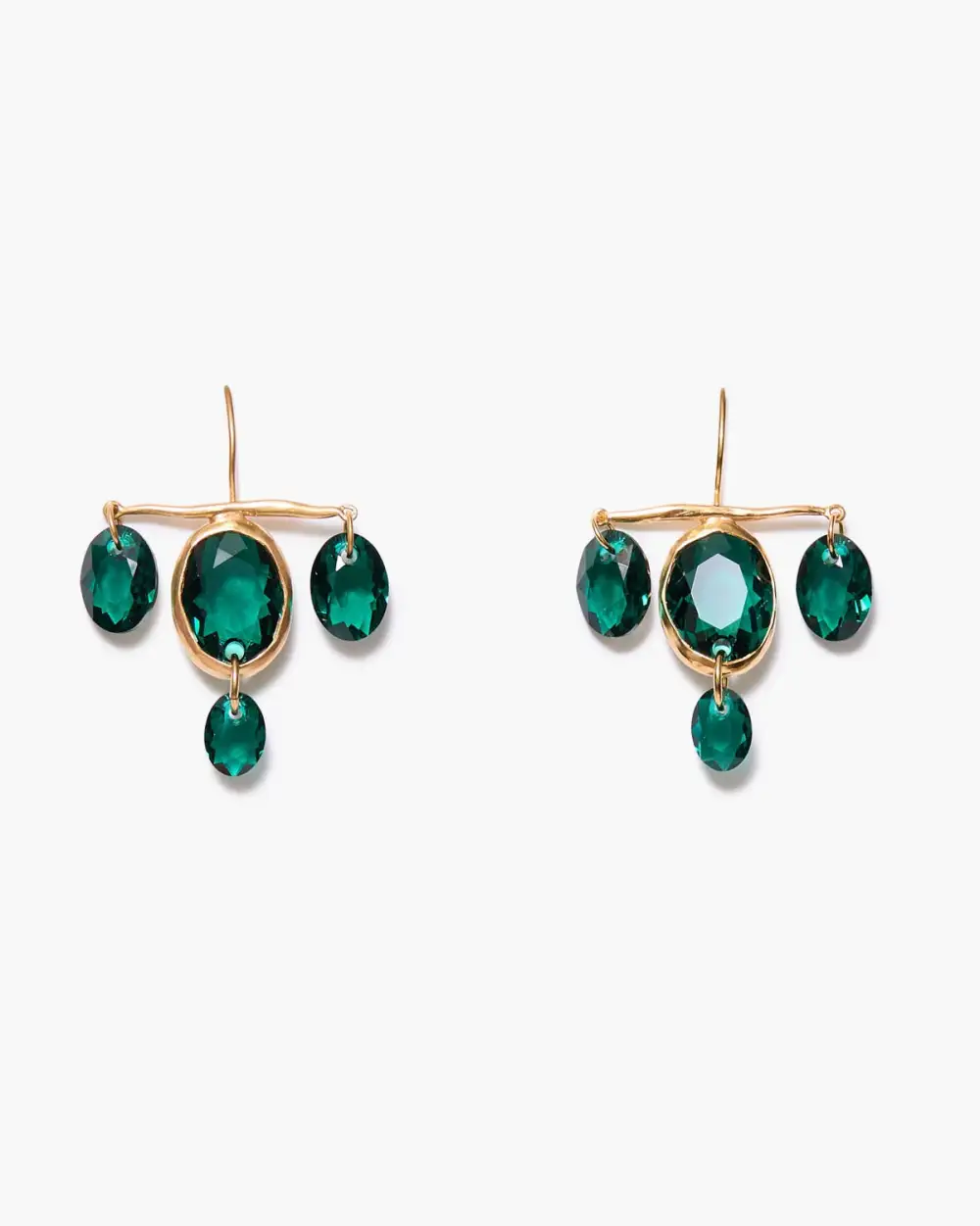 Minimal Crystal Accent Statement Earrings