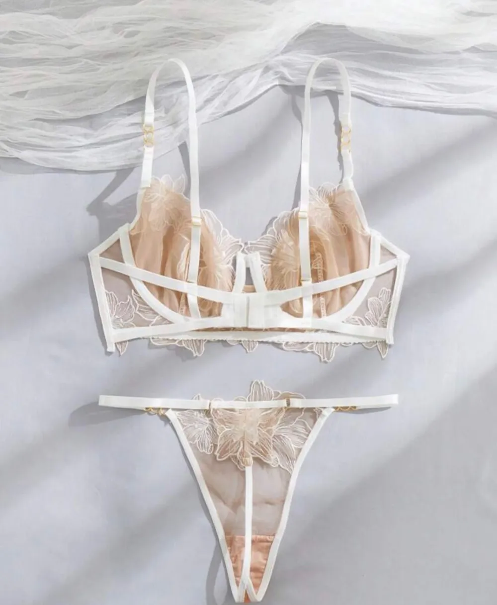 Classic Embroidered Lingerie Set