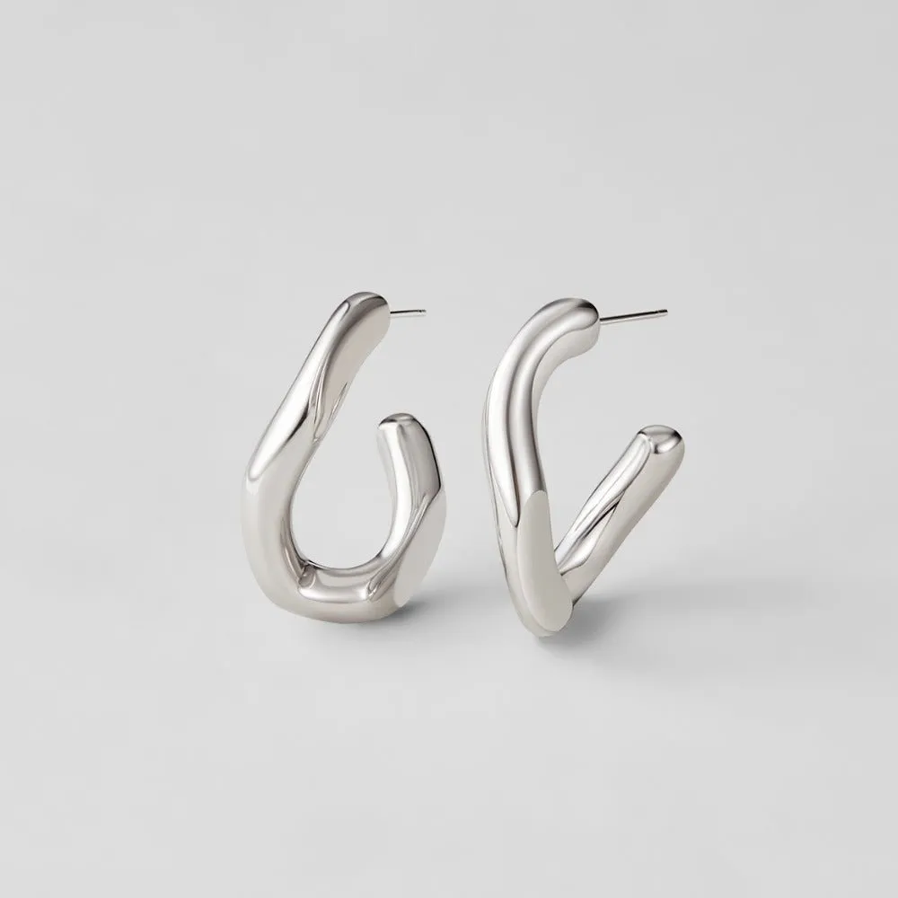 Stainless Steel Waterproof Tarnish Resistant Hoop Earrings