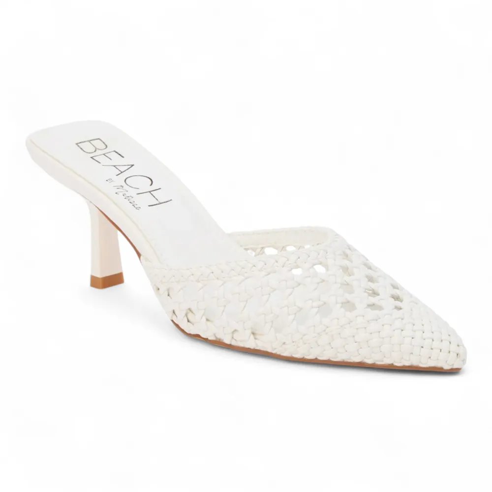 Tia Woven Kitten Heel Pump