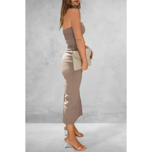 Everyday Slit Tube Midi Dress