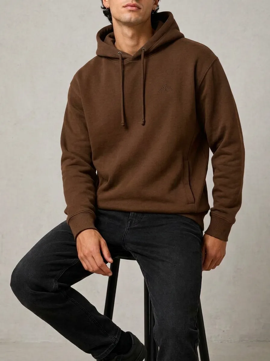 Men's Mountain Detail Graphic Pullover Hoodie