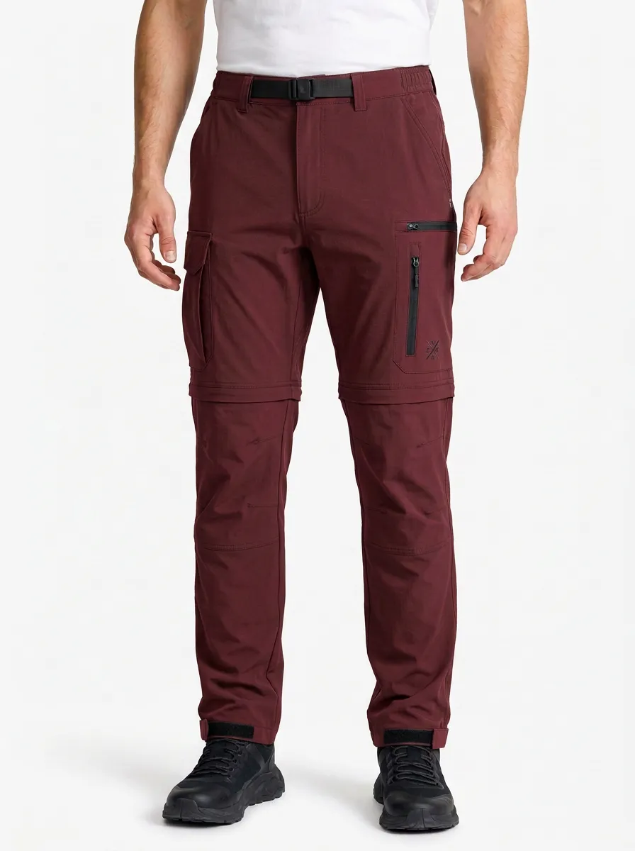 Men's Frontier Trail Multi-Pocket Waterproof Zip-Off Tactical Cargo Pants