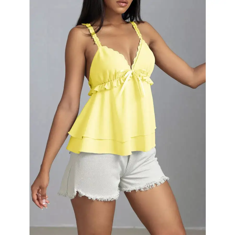 Lace Detail Layered Camisole Top