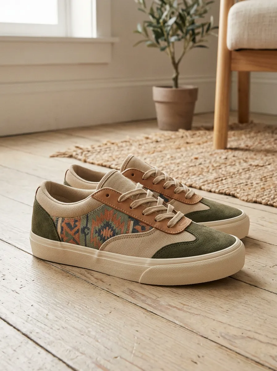 Women's Boho Geometric Pattern Signature Skate Shoes