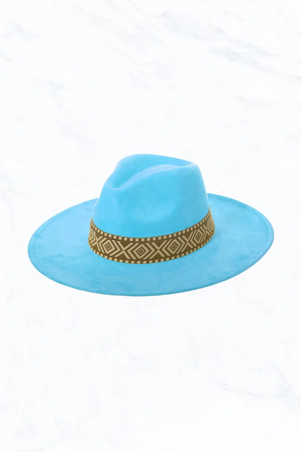 Suede Large Eaves Peach Top Fedora Hat